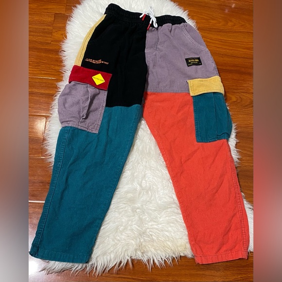 Aelfric Eden Coursemy Patchwork Color Corduroy Sweatpants Medium - Picture 1 of 4